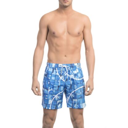 Bikkembergs - Light Blue Polyester Men Swim Short