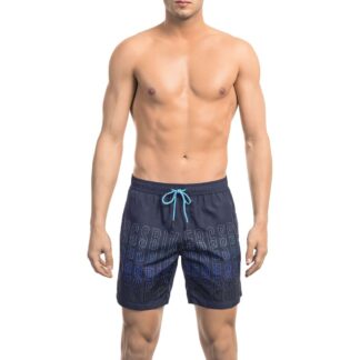 Bikkembergs - Light Blue Polyester Men Swim Short