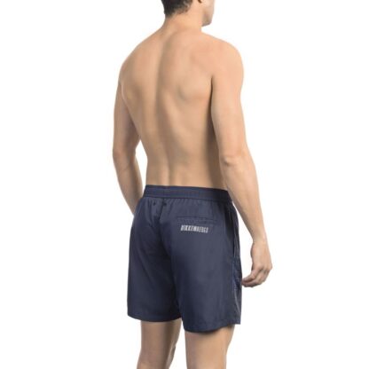 Bikkembergs - Blue Polyester Men Swim Short