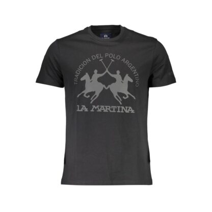 La Martina - Black Cotton Men T-Shirt