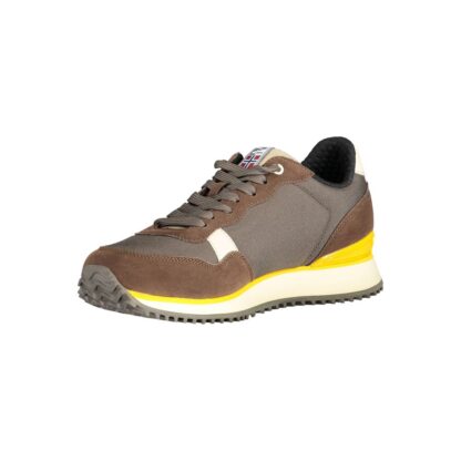 Napapijri - Brown Polyester Men Sneaker