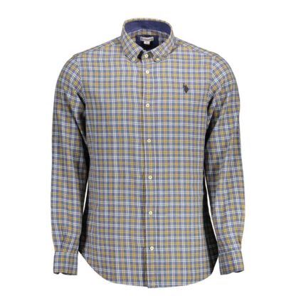 U.S. POLO ASSN. - Blue Cotton Men Shirt