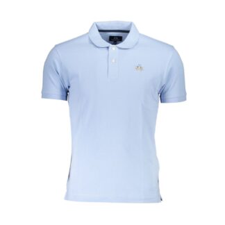 La Martina - Blue Cotton Men Polo Shirt