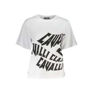 Cavalli Class - White Cotton Women T-Shirt