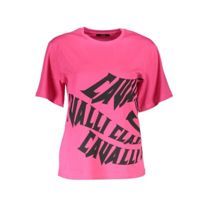 Cavalli Class - Pink Cotton Women T-Shirt