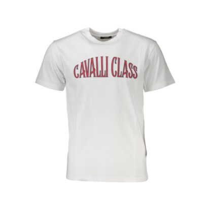 Cavalli Class - White Cotton Men T-Shirt