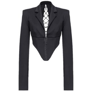 PINKO Black Viscose Suits & Blazer