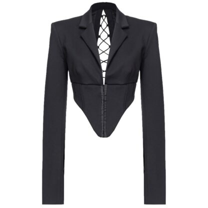 PINKO Black Viscose Suits & Blazer