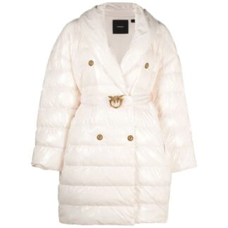 PINKO White Nylon Jackets & Coat