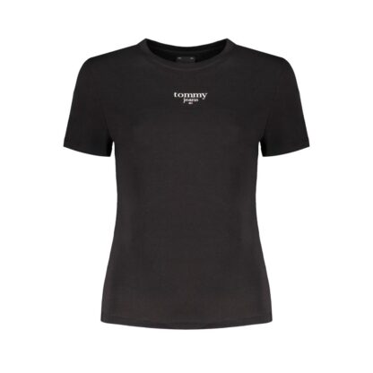 Tommy Hilfiger Black Cotton Tops & T-Shirt