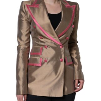 Dolce & Gabbana Metallic Green Single Breasted Blazer Jacket