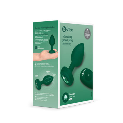 Emerald Vibrerende Butt Plug - Πρωκτικό B-Vibe Vibrating Jewel Πράσινο M/L