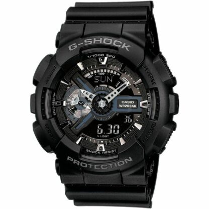 Ανδρικά Ρολόγια Casio GA-110-1BER Μαύρο Ασημί