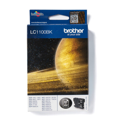 Brother LC1100BK ink cartridge - Αυθεντικό Φυσίγγιο μελάνης DCP-385C/ MFC-6490CW/5490CN Μαύρο (5 Μονάδες)