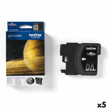 Brother LC1100BK ink cartridge - Αυθεντικό Φυσίγγιο μελάνης DCP-385C/ MFC-6490CW/5490CN Μαύρο (5 Μονάδες)