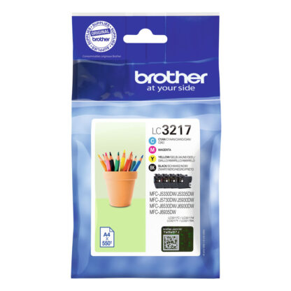 Brother LC-3217VAL ink cartridge 4 pc(s) Original Black, Cyan, Magenta, Yellow - Αυθεντικό Φυσίγγιο μελάνης LC3217VAL Πολύχρωμο Μαύρο/Κυανό/Ματζέντα/Κίτρινο