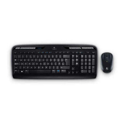 Ασύρματο Πληκτρολόγιο και Ποντίκι Logitech MK330 Μαύρο Ισπανικό Qwerty QWERTY