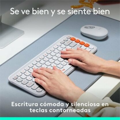 Πληκτρολόγιο Logitech Pop Icon Λευκό Ισπανικό Qwerty QWERTY