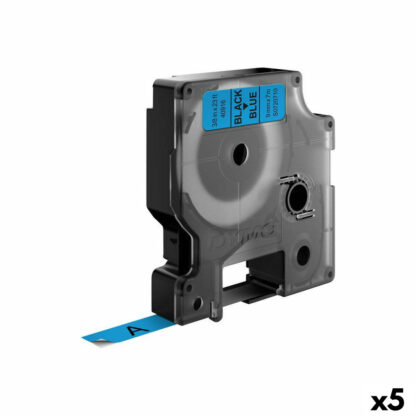 Laminated Tape for Labelling Machines Dymo D1 40916 LabelManager™ Black Blue 9 mm (5 Units) - Πλαστικοποιημένη Ταινία για Στυλό Μαύρο Μπλε Μονάδες)