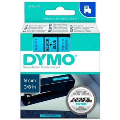 Laminated Tape for Labelling Machines Dymo D1 40916 LabelManager™ Black Blue 9 mm (5 Units) - Πλαστικοποιημένη Ταινία για Στυλό Μαύρο Μπλε Μονάδες)