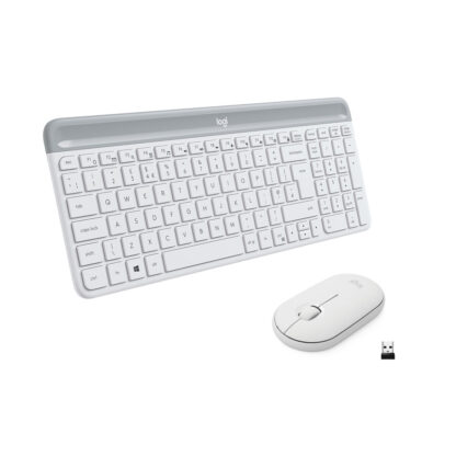 Logitech MK470 Slim Combo - Πληκτρολόγιο και Ποντίκι 920-009197 Λευκό Ιταλικά QWERTY