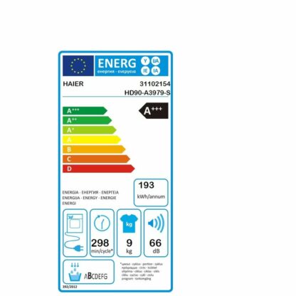 Haier I-Pro Series 7 HD90-A3979 tumble dryer - Συμπυκνωτικό στεγνωτήριο HD90A3979S 9 kg Λευκό