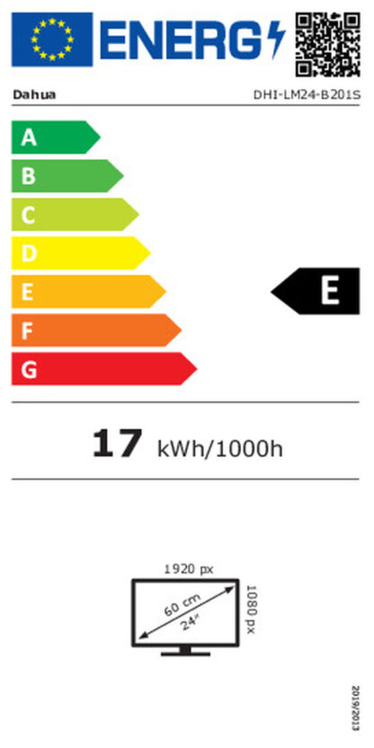 Dahua Technology LM24-B201S LED display 60.5 cm (23.8") 1920 x 1080 pixels Full HD Black - Οθόνη 23,8″