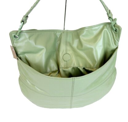 Bottega Veneta - Bottega Veneta Women Green Leather Hobo Woven Detail Bag