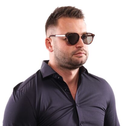 Hally & Son - Brown Unisex Sunglasses