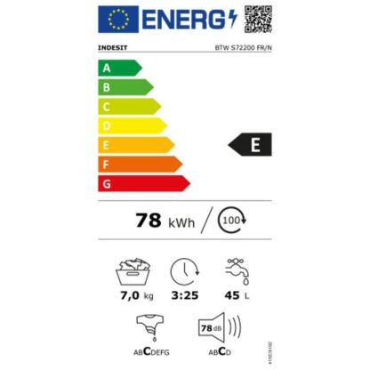 Indesit BTW S72200 SP/N washing machine - Πλυντήριο ρούχων Whirlpool Corporation 1200 rpm 7 kg