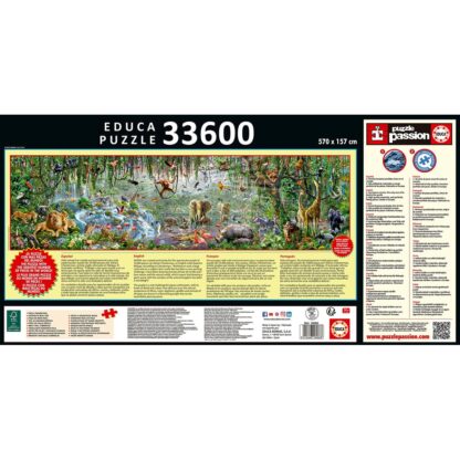 Παζλ Educa 16066.0 The Wild Life (FR) 33600 Τεμάχια 570 x 157 cm