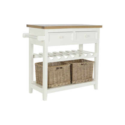 Console DKD Home Decor Μπεζ λυγαριά Ξυλο παουλόβνια 88 x 38 x 80 cm