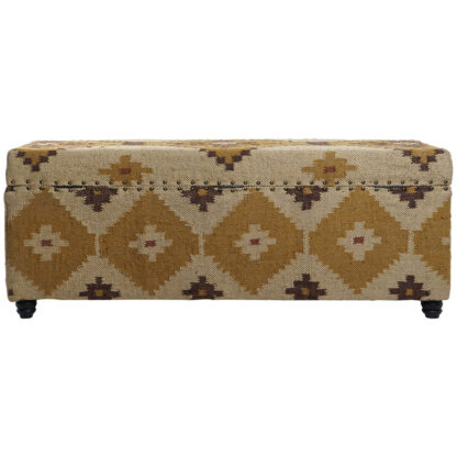 Στήθος Home ESPRIT Μπεζ Μουστάρδα βαμβάκι 120 x 40 x 45 cm