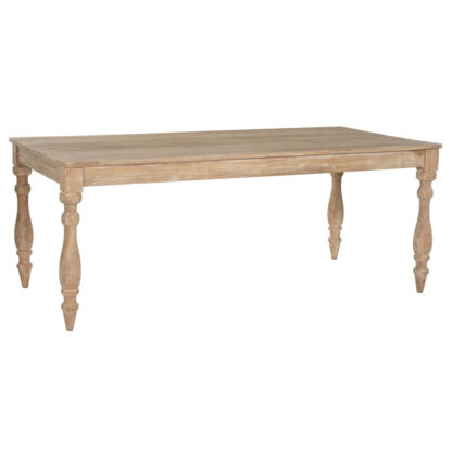 Τραπεζαρία Home ESPRIT Λευκό ξύλο teak 195 X 97 X 77 cm