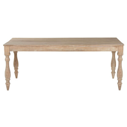 Τραπεζαρία Home ESPRIT Λευκό ξύλο teak 195 X 97 X 77 cm