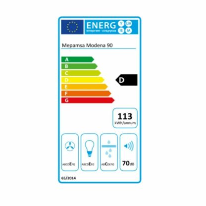 Συμβατικός Απορροφητήρας Mepamsa Modena 90 cm Χάλυβας 400 m3/h