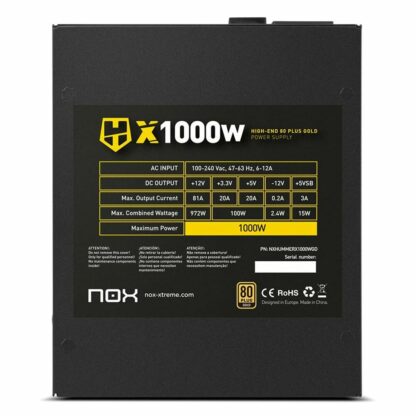 NOX HUMMER X 1000W PLUS GOLD power supply unit - Τροφοδοσία Ρεύματος Nox NXHUMMERX1000WGD ATX 1000 W 80 Plus Gold