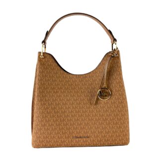 Michael Kors - Jet Set Leather Large X Cross Chain Shoulder Tote Bag (Vanilla Signature)