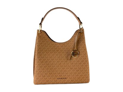 Michael Kors - Joan Large Signature Leather Slouchy Shoulder Bag Handbag (Luggage Multi Signature)