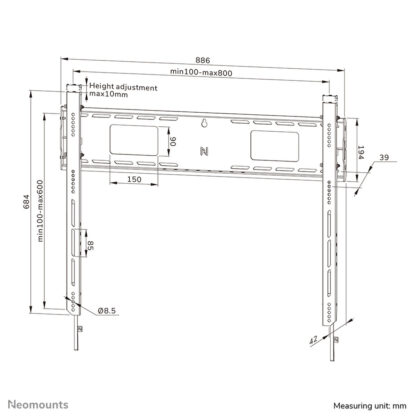 Βάση Τηλεόρασης Neomounts WL30-750BL18 43"