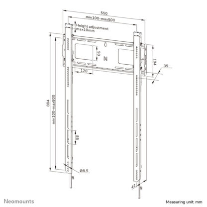 Βάση Τηλεόρασης Neomounts WL30-750BL18P 100 kg 98"