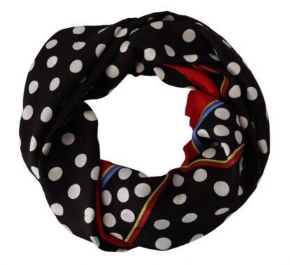 Dolce & Gabbana - Elegant Polka Dot Silk Square Scarf