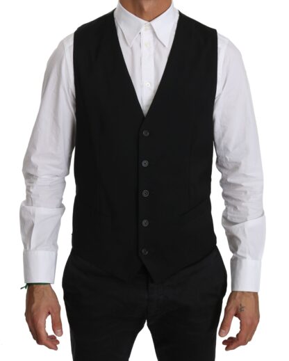 Dolce & Gabbana - Elegant Black Formal Dress Vest