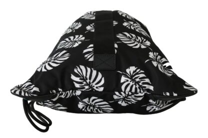 Dolce & Gabbana - Black Palm Leaves Adjustable Drawstring Nap Sack Bag