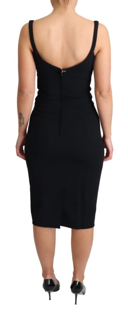 Dolce & Gabbana - Elegant Black Bodycon Zip Dress