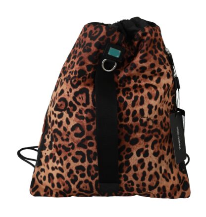 Dolce & Gabbana - Chic Leopard Print Backpack for Stylish Ventures