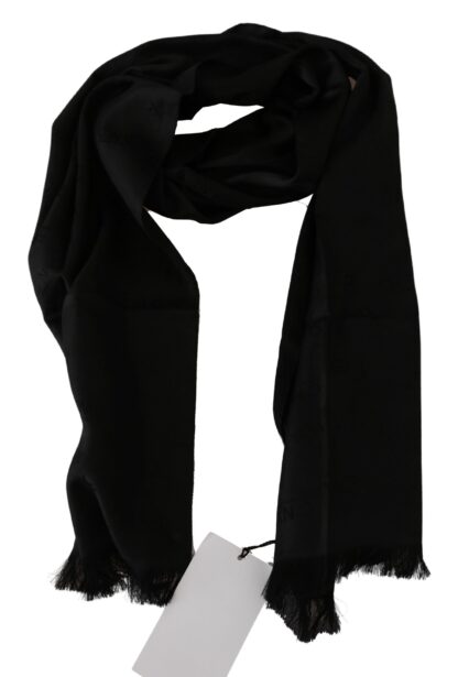 Costume National - Elegant Black Silk Men's Scarf