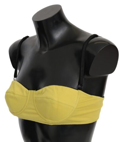 John Galliano - Chic Yellow Cotton Bra by Renowned Designer