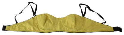 John Galliano - Chic Yellow Cotton Bra by Renowned Designer