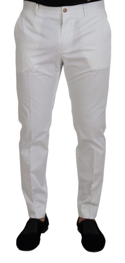 Dolce & Gabbana - Sleek Slim Fit Chinos in White